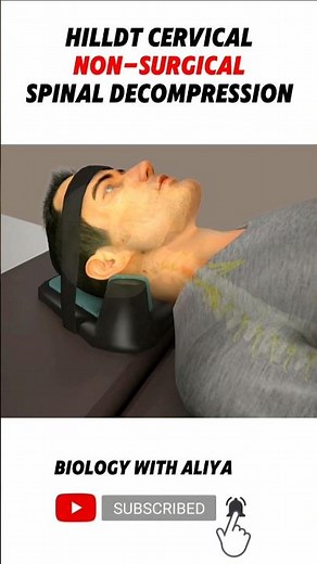 HillDT cervical non-surgical spinal decompression #medical #3d #short | Biology with Aliya