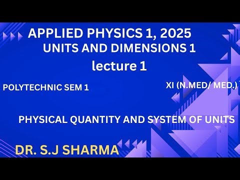 Physical Quantity and Units
