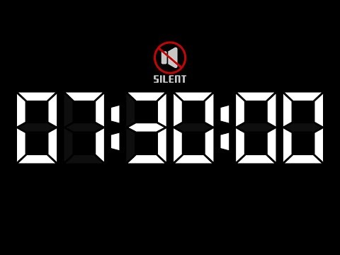 SILENT - 7 Hour and 30 Minute Countdown Timer with Chapters - LCD Bold - White