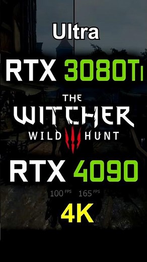 RTX 3080 Ti vs RTX 4090 in The Witcher 3: Wild Hunt | 4K