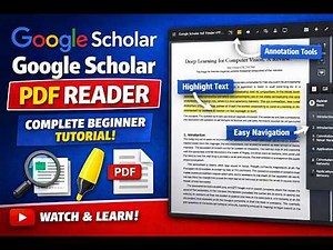 Google Scholar PDF Reader Tutorial for Students & Researchers