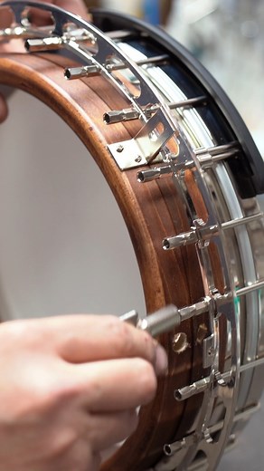 2.1K views · 26 reactions | Banjo Head Construction with Quality Care. #banjo #BélaFleck #jazz #bluegrass #music #folk #folkternative #clawhammer #resonator #GoldTone #Titusville #Florida #USA | Gold Tone | Facebook