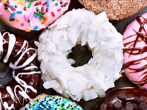 16K views · 42 reactions | How To Make Vegan Donuts - Just 8 ingredients, super easy recipe! https://chocolatecoveredkatie.com/vegan-donuts-recipes/ 100% vegan, no refined sugar, with an oil free option, and they are BAKED, not fried! | Chocolate Covered Katie | Facebook