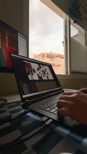 Behind the scenes motion designer at work