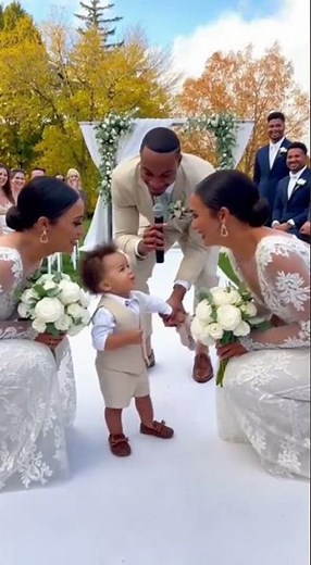 Baby Confused by Twin Brides 😂 Funniest Wedding Moment Ever!