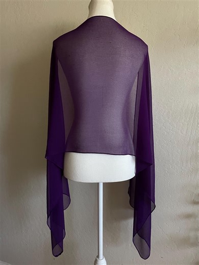 Dark Purple Chiffon Scarf - Etsy