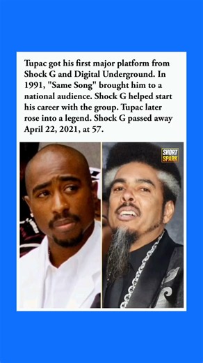 Before he was a legend, Tupac danced for Digital Underground. Shock G gave him his start. 🎤 #shorts