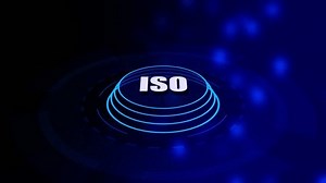 ISO standards quality digital content. Gear icon, business marketing content animation. And standards quality control ISO concept.