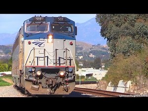 AMTRAK Trains in Southern California (Winter 2016)