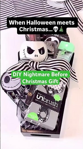 DIY Nightmare Before Christmas Gift 🎃💄 Dollar Tree Holiday Crossover Idea!