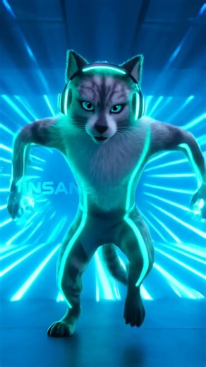 Neon Cyber Cat Dance Battle | BEST DANCER ON EARTH! #shorts#Dance