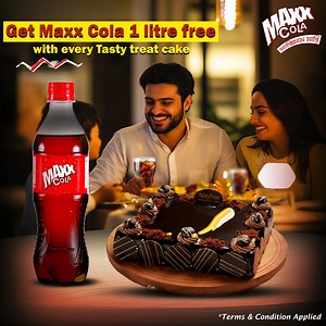 Get a refreshing Maxx Cola FREE with any 500 gm or above cake. The perfect combo for your celebration moments. 🎂🥤 Don’t miss out! *Limited Stock* #MAXXCOLA #tastethemaxximum | MAXX COLA