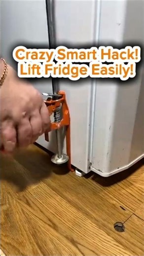 Lift Your Fridge Without a Jack – Genius DIY Trick #lifehack #smartdiy #diyhack