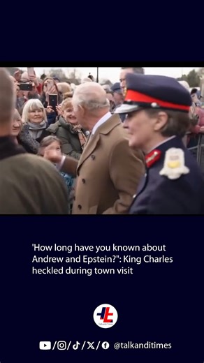 Talkandi Times on Instagram: "Britain’s King Charles faced heckling during a visit to the town of Clitheroe on Monday. Outside Clitheroe train station, a man in the crowd shouted, “How long have you known about Andrew and Epstein?” The King did not respond, and the heckler was booed by others present. A similar incident occurred last week in Dedham, where a man asked, “Charles, Charles, have you pressurised the police to start investigating Andrew?” King Charles stripped his younger brother, Pri