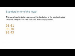 Variability in Point Estimates, e.g. the Sample Mean