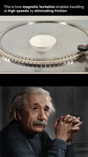 This is how magnetic levitation enables travelling at high speeds by eliminating friction #physics