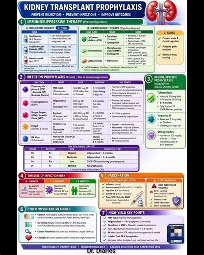 Kidney Transplant Prophylaxis ⚡ Exam Gold in One Shot #shorts #kidneytransplant #tb #drdiaries#trend
