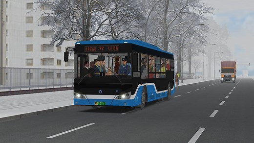 巴士模拟2 #16【真《实景地图》】驾驶申龙SLK6109UEBEVN1行驶于石家庄市77路（大正驾校-南焦客运站）