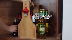 Magnetic Beer Cap Opener Wall Mounted Drink Bottle Opener with Magnets Gift for Men