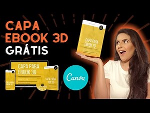 📙Como Criar CAPA de Ebook 3D GRÁTIS e Online no CANVA
