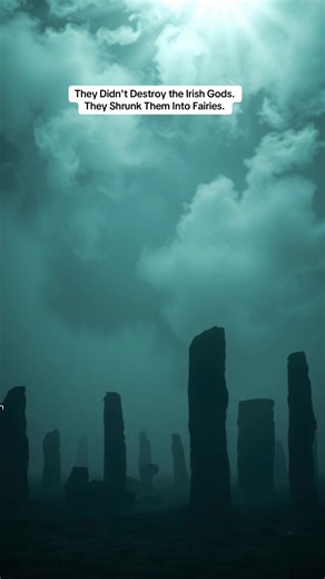 They Didn't Destroy the Irish Gods. They Shrunk Them Into Fairies Tuatha Dé Danann Irish Gods Celtic Mythology Ireland Ancient Irish Gods Irish Mythology Facts Celtic Gods Erased Irish Fairy Mythology Ancient Celtic Religion #CelticMythology #IrishMythology #TuathaDeDanann #HistoryTok #ancientireland