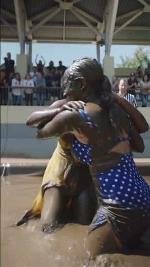 Women's Mud Wrestling Madness! 🤩 So Messy! #MudWrestling #EpicFights #GirlsInMud