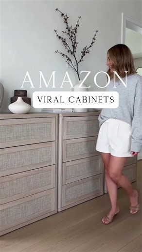 All items are LINKED in my profile Linking the Amazon cabinets and styled home decor Follow @danielle.donohue for more #homehacks #amazonhome #asmr #amazonfavorites #amazongadgets Fluted cabinets black natural oak marble curved organic modern home decor furniture Drawer Dresser for Bedroom Tall Rattan Bedroom Dressers with Oversized Drawers, Boho Wooden Chest of Drawers, Push-to-Open Storage Dresser for Closet, Nursery, Sand Oak sicotas