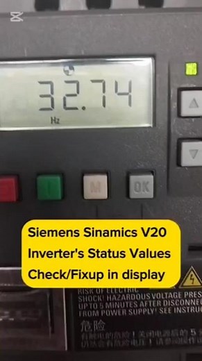 Siemens Sinamics V20 Inverter | STATUS Values Check & Fix on Display ⚡ #Shorts