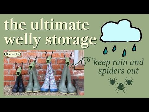 Haxnicks BootClamp - the ultimate welly boot storage solution! No more rain filled wellies