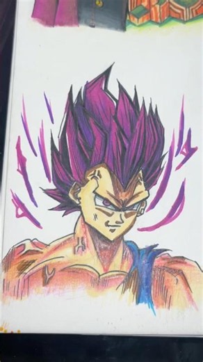Vegeta Drawing and colouring with alcohol markers 🤩Ultra Ego😈☠️Must Watch 😳