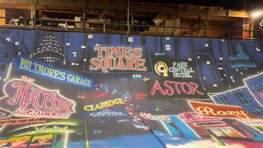 Today the backdrop went up and it set the stage for the show! | Dancing Man Productions