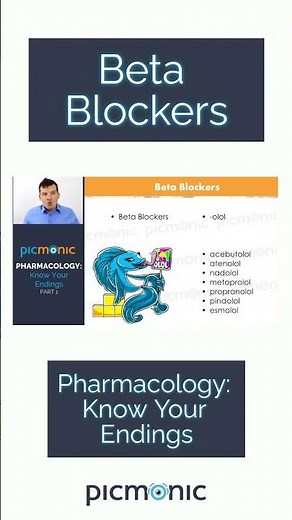 Pharmacology: know your endings! Learn about Beta Blockers in 60 seconds!