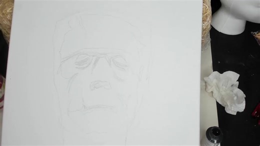 1.1K views · 13 reactions | #painting #frankenstein #art #monster | Creepy Holiday Stuff | Facebook