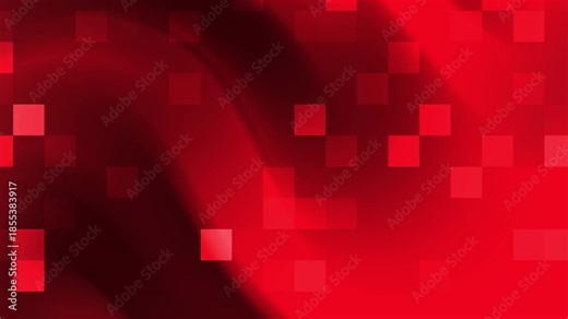 Red abstract design suitable for tech company branding, digital concepts, and artistic projects needing a modern touch. Pixelated squares add dynamic visual interest.