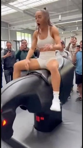 Gym Rodeo Machine Freaks Out! Crowd Loses it 🐴🤣 #shorts