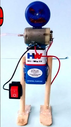 Dc Motor Robot Science Project with HW Bettry || #shorts #project #new