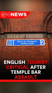 An English tourist in his 40s is in a critical condition in Beaumont Hospital after an assault in Temple Bar shortly after midnight. Emergency services responded to the incident in one of the city’s main visitor areas. More on #VMNews. | Virgin Media News
