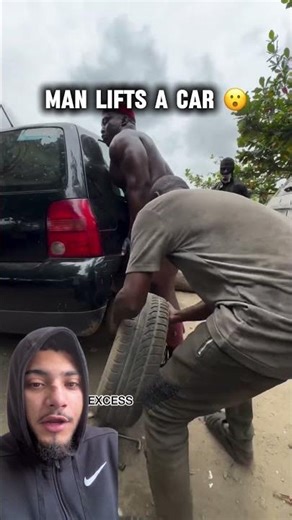 Man lifts a car 🚗 😮 #amazing #bodybuilder #viral