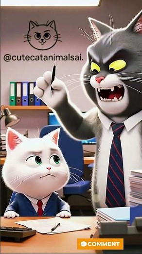 Employee Cat vs Boss Cat | Funny AI Office Cat Drama 😹🎙️ | Cute Talking Cats 2025#funny #cutecat