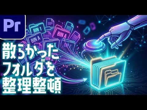 【Premiere Pro】散らかったプロジェクトパネルをワンクリックで簡単整理｜BinMerge