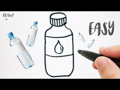 How to Draw a WATER BOTTLE Step by Step / Easy Drawing