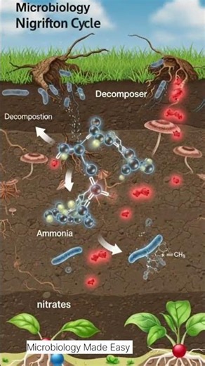 How microbes interact with nitrogen Cycle #science #microbiology #shortvideo #viral