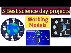 3 types of Phases of Moon Working Model/best science day exhibition project/award winning Models