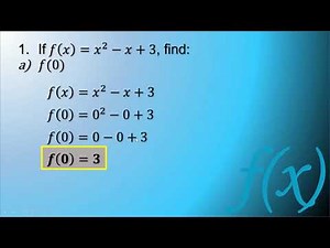 Calculus 1 (Differential Calculus) - Functions Example 1