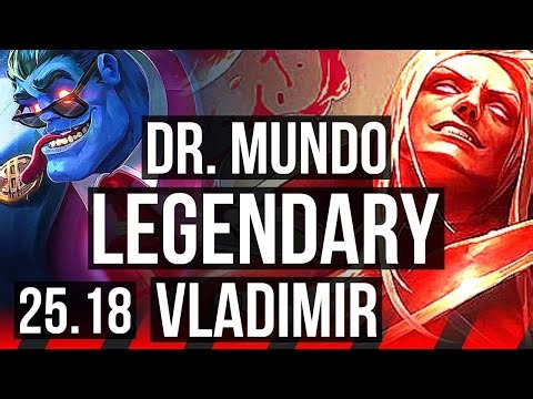 DR. MUNDO vs VLADIMIR (TOP) | 10/2/6, Legendary | EUW Master | 25.18