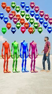 503K views · 4K reactions | red, green, blue & purple alien dancing and me Correct headmatching gameMagical video | Dayal Sarkar | Facebook