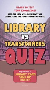 Library vs. Transformers Quiz! 🧐🤖 Ready to test your knowledge? Let’s see how well you know your library and the Transformers universe. Share your score in the comments! #HCPLmd #ILoveLibraries #LibraryCardSignUpMonth #HCPLMoreThenMeetsTheEye #RollOutWithALibraryCard #LibrariesMoreThanMeetsTheEye | Harford County Public Library