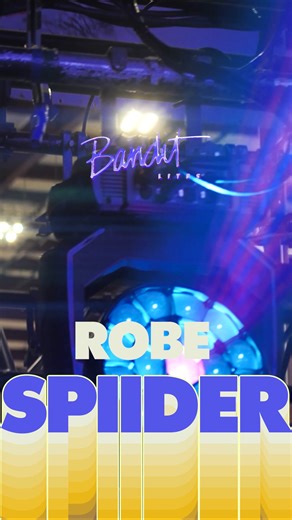 A whole web of The Robe Way Spiiders just waiting to light up the next big show. Who’s used these fixtures before? | Bandit Lites