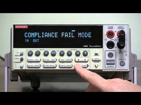 How To Configure the Limits - Keithley Instruments Model 2400 Series