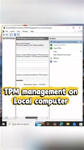 ress Win + R & Type tpm.msc 🤯 Check TPM on WindowsWant to check your PC's TPM status?